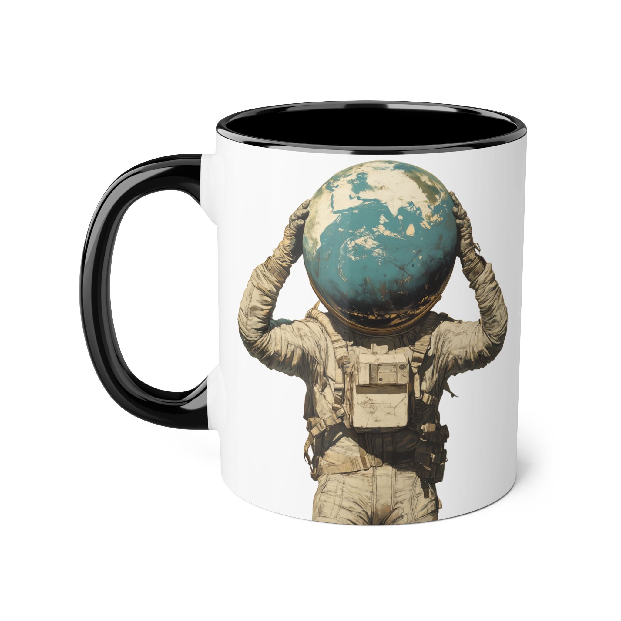 Mug, Astronaut — Vintage Botanical Pink Rose 11oz