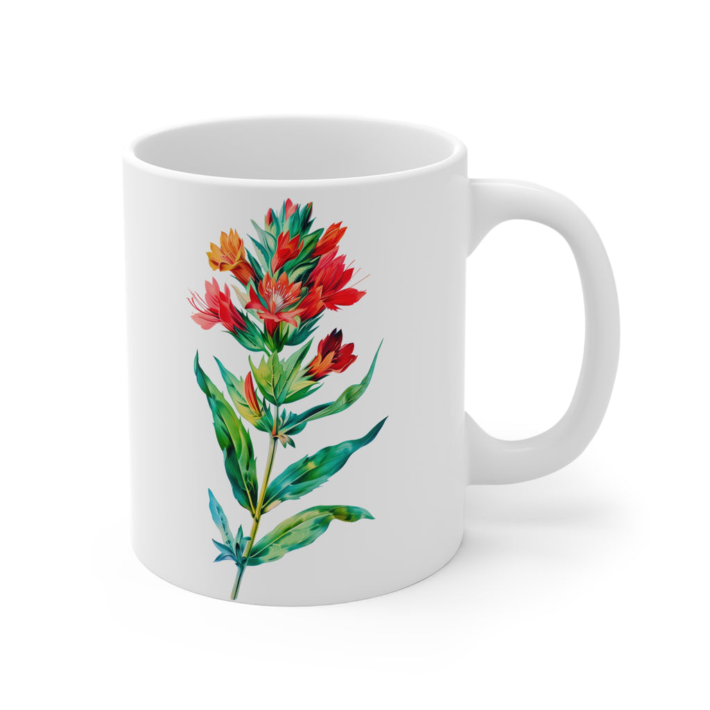 Copy of Hibiscus Floral Ceramic Mug — Tropical Botanical Coffee Cup (11/15/20oz)