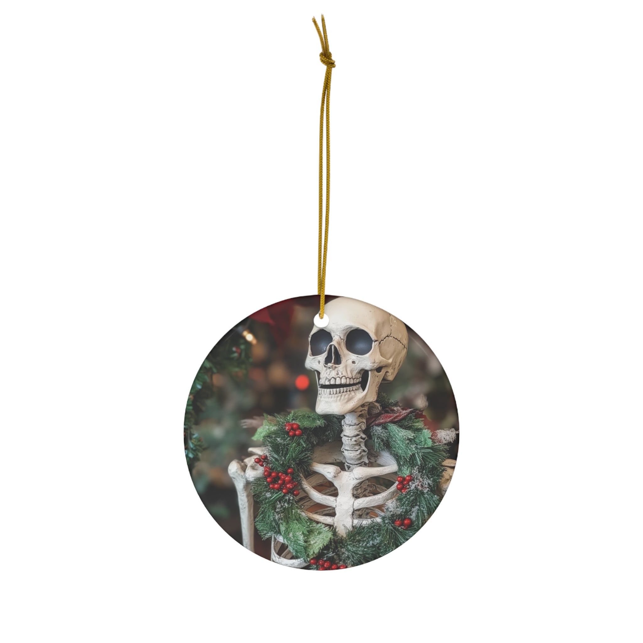 Ornament, Skeleton/Wreath
