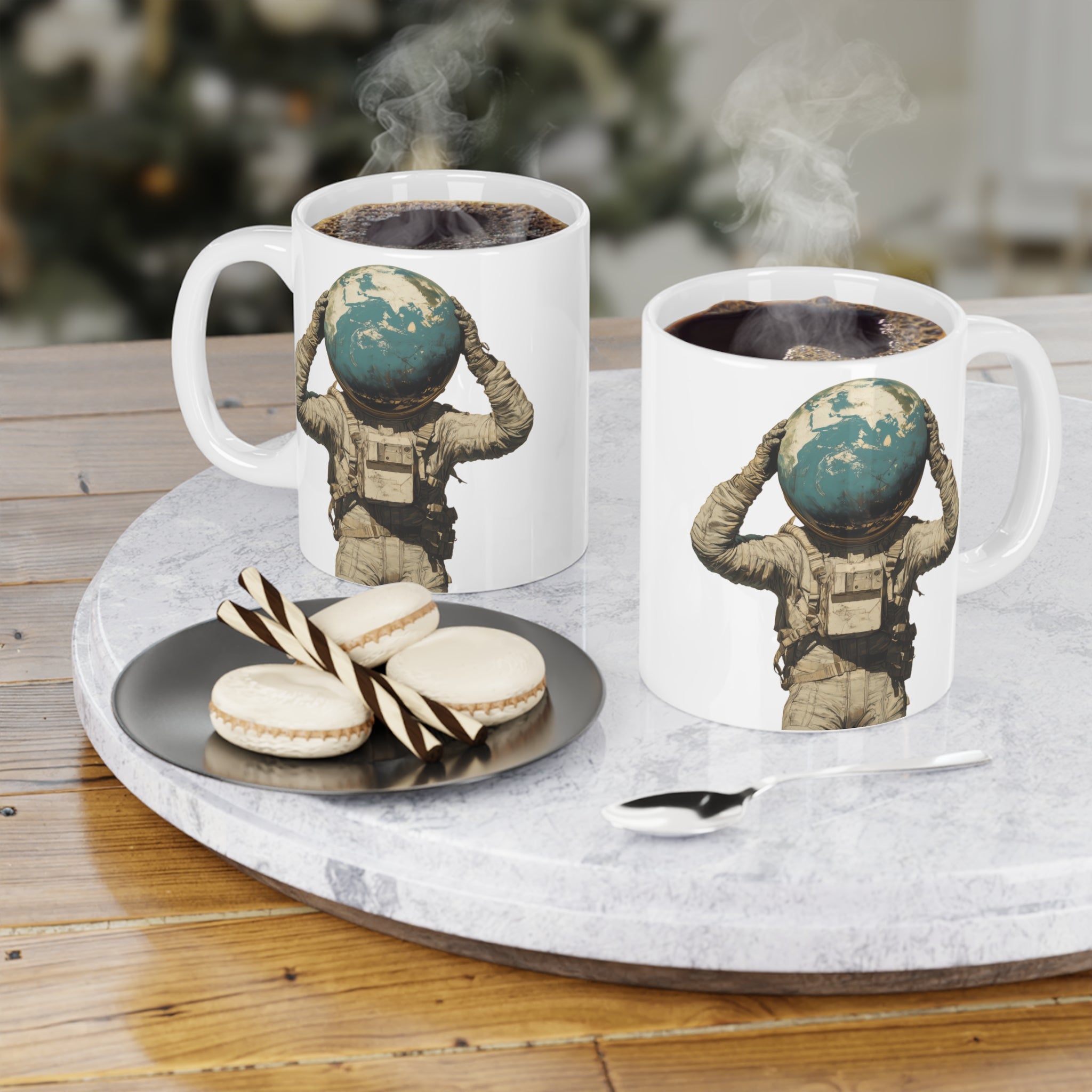 Copy of Mug, Floting Astronaut — Tropical Botanical Coffee Cup (11/15/20oz)