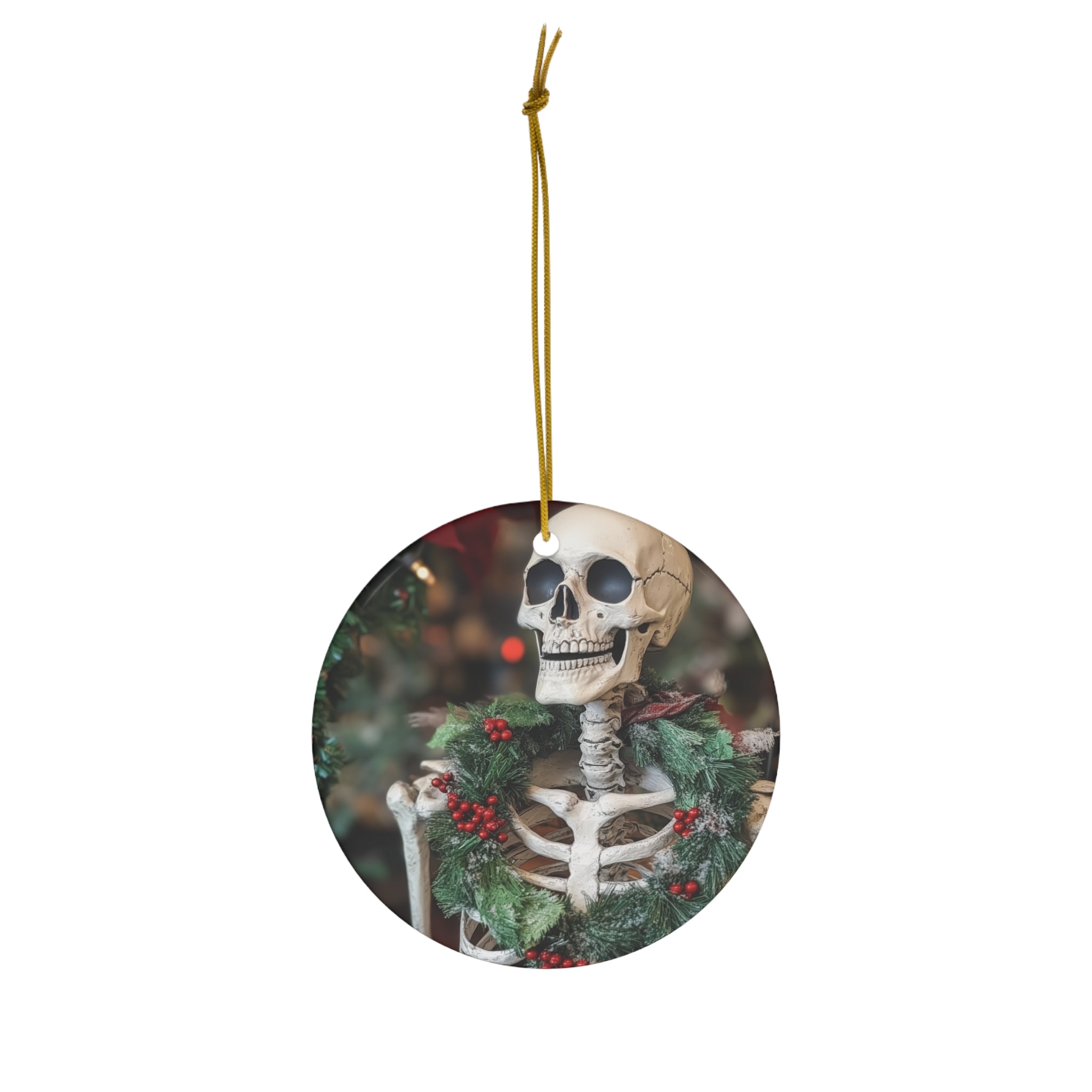 Ornament, Skeleton/Wreath