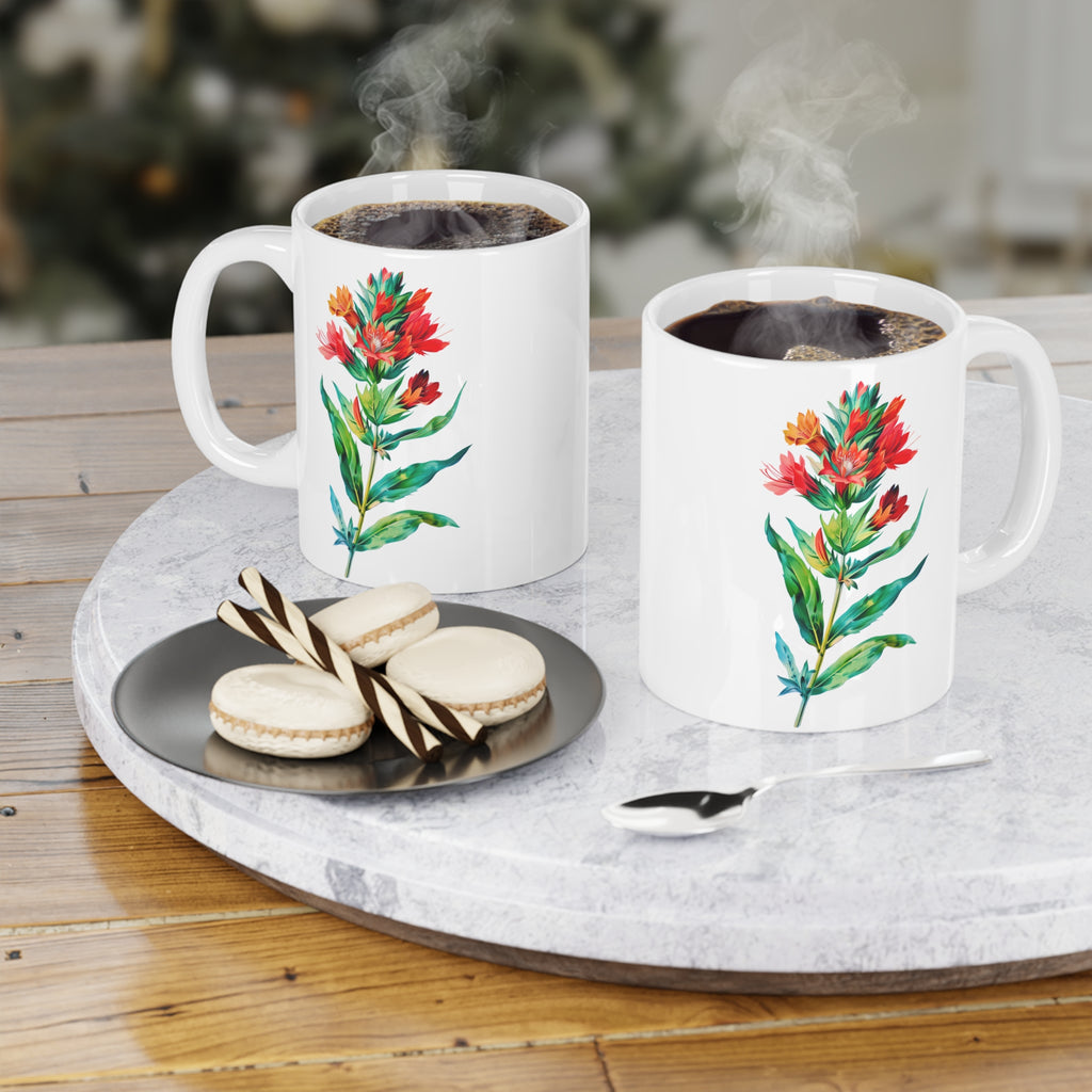 Copy of Hibiscus Floral Ceramic Mug — Tropical Botanical Coffee Cup (11/15/20oz)