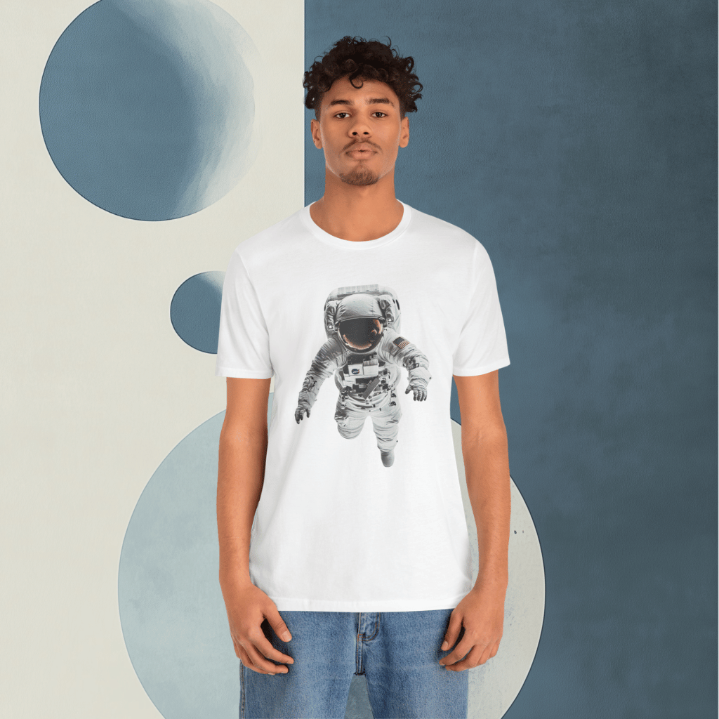 Astronaut Graphic Tee – Floating Space Suit Shirt