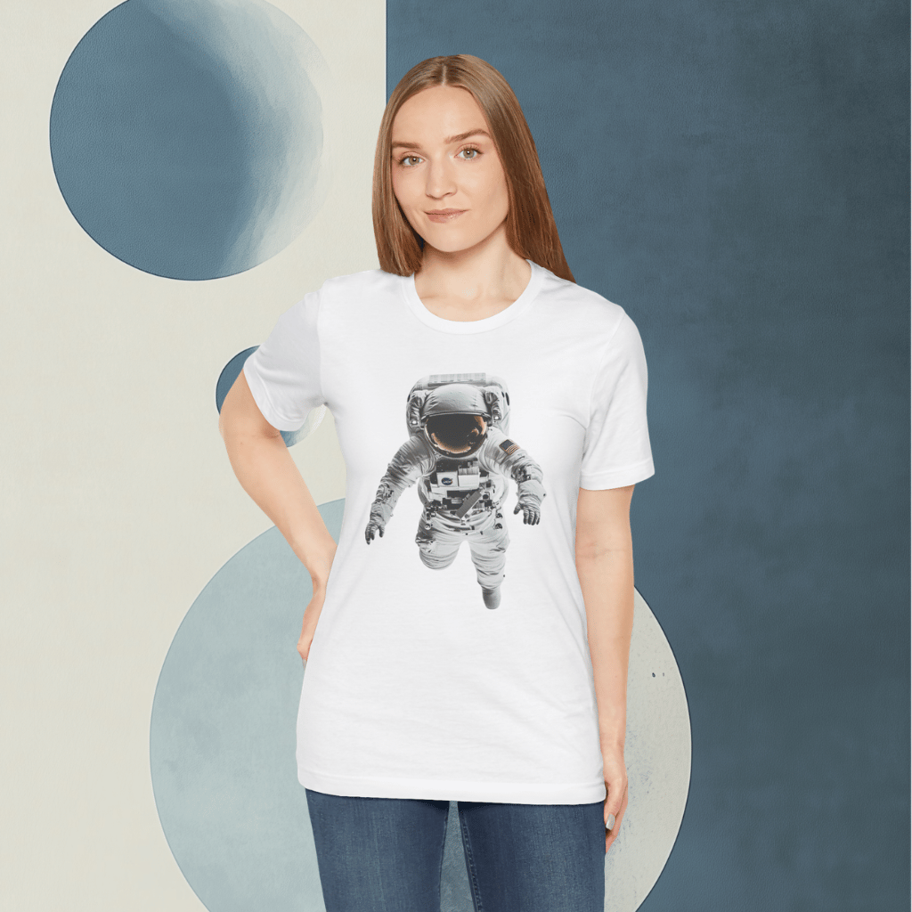 Astronaut Graphic Tee – Floating Space Suit Shirt