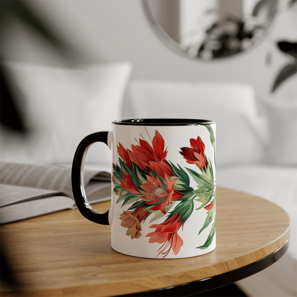 Indian Paintbrush Mug, Black (11oz)