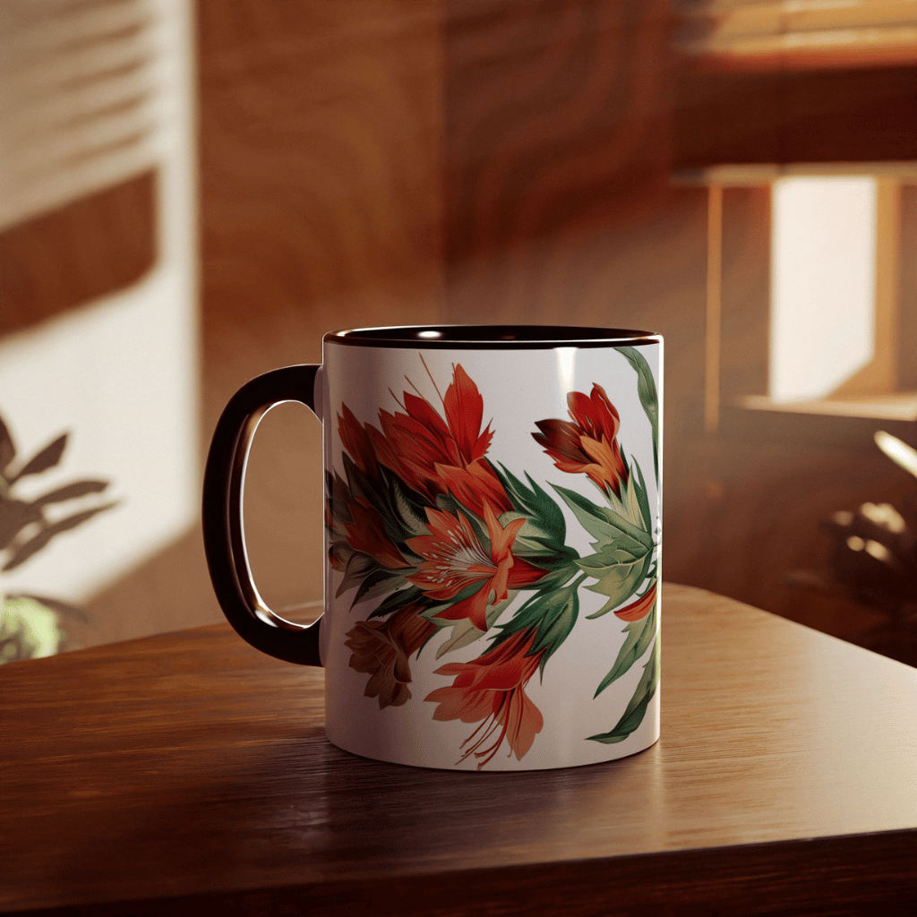 Indian Paintbrush Mug, Black (11oz)