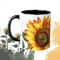 Sunflower Mug, Black (11oz)