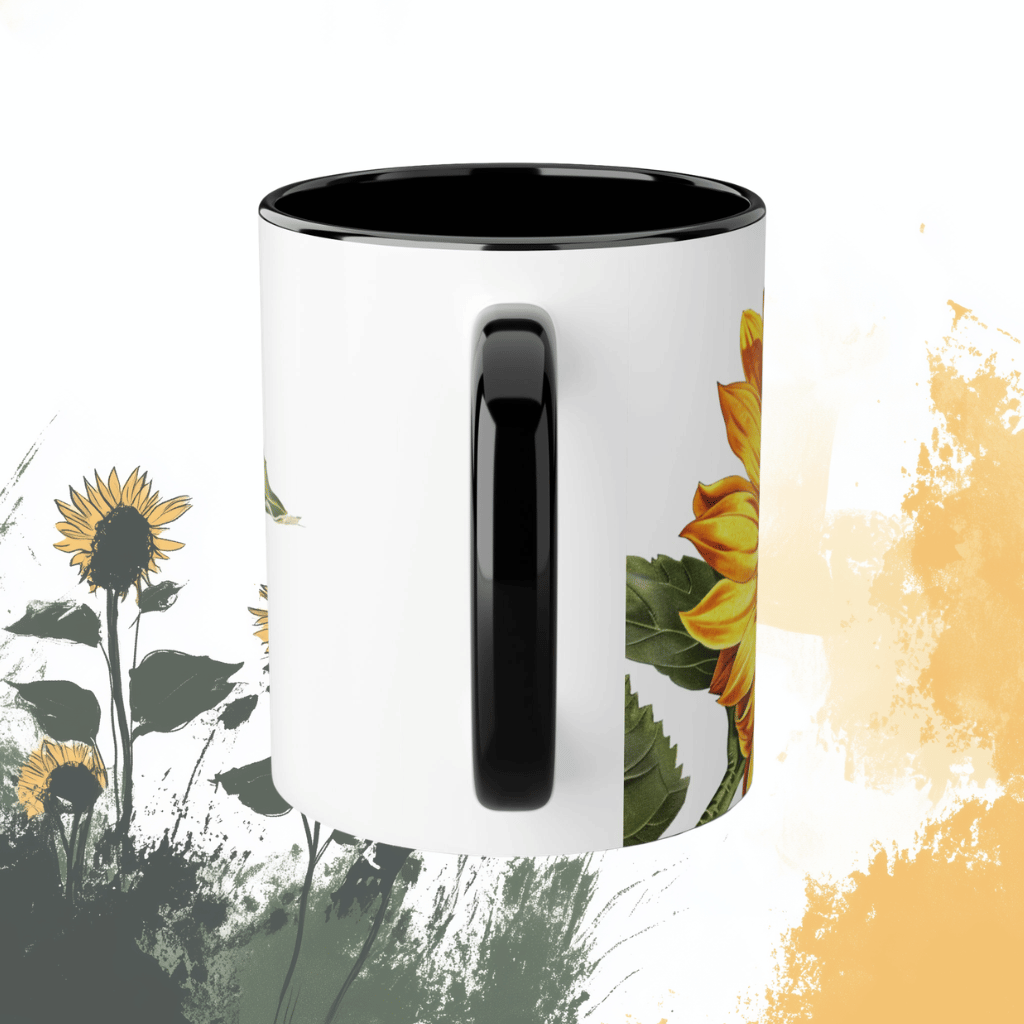 Sunflower Mug, Black (11oz)