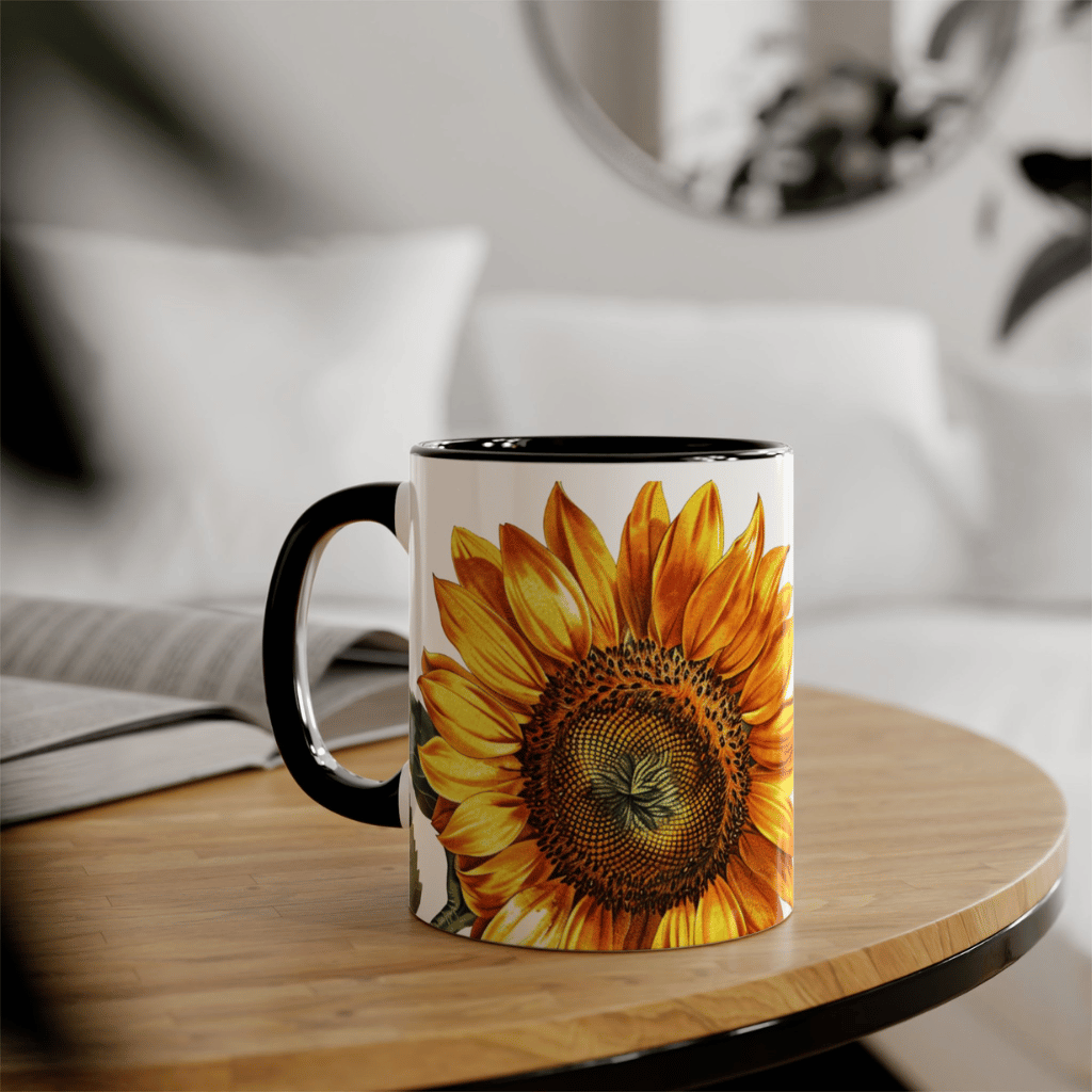 Sunflower Mug, Black (11oz)