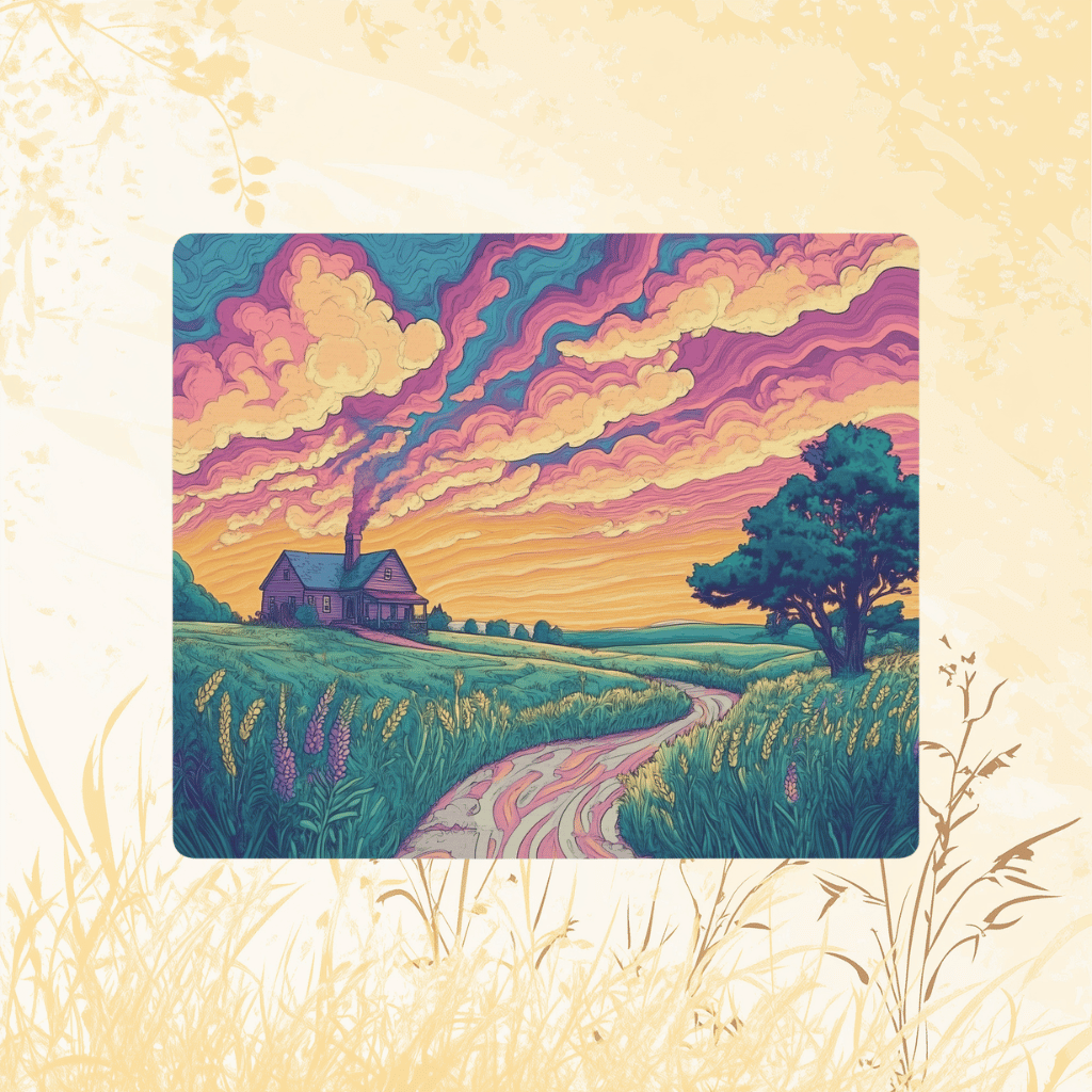 Psychedelic Countryside Mousepad