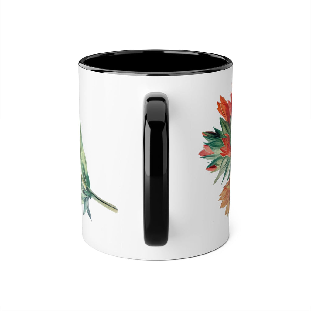 Mug, Paintbrush — Vintage Botanical Pink Rose 11oz