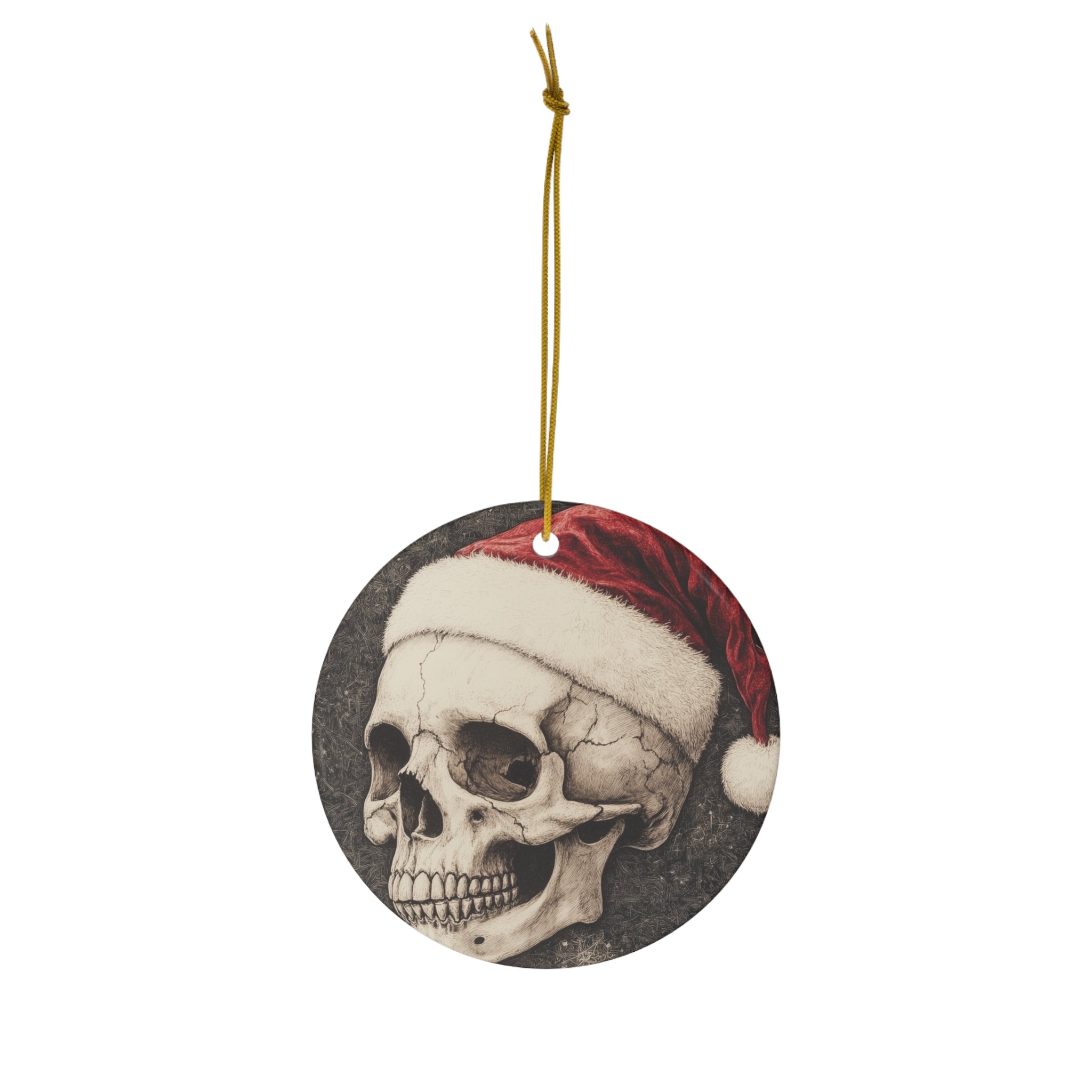 Ornament, Skeleton/santa hat
