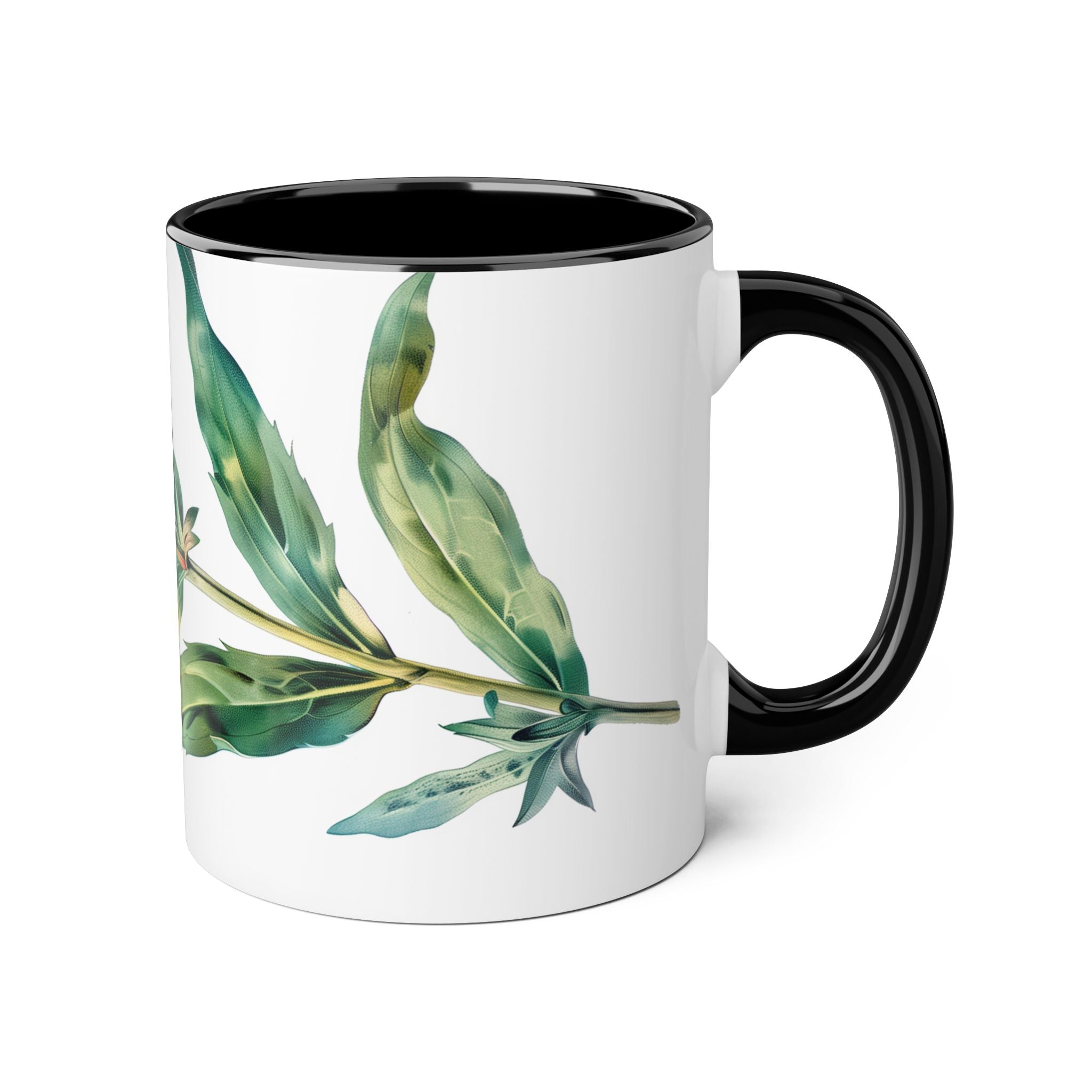 Mug, Paintbrush — Vintage Botanical Pink Rose 11oz